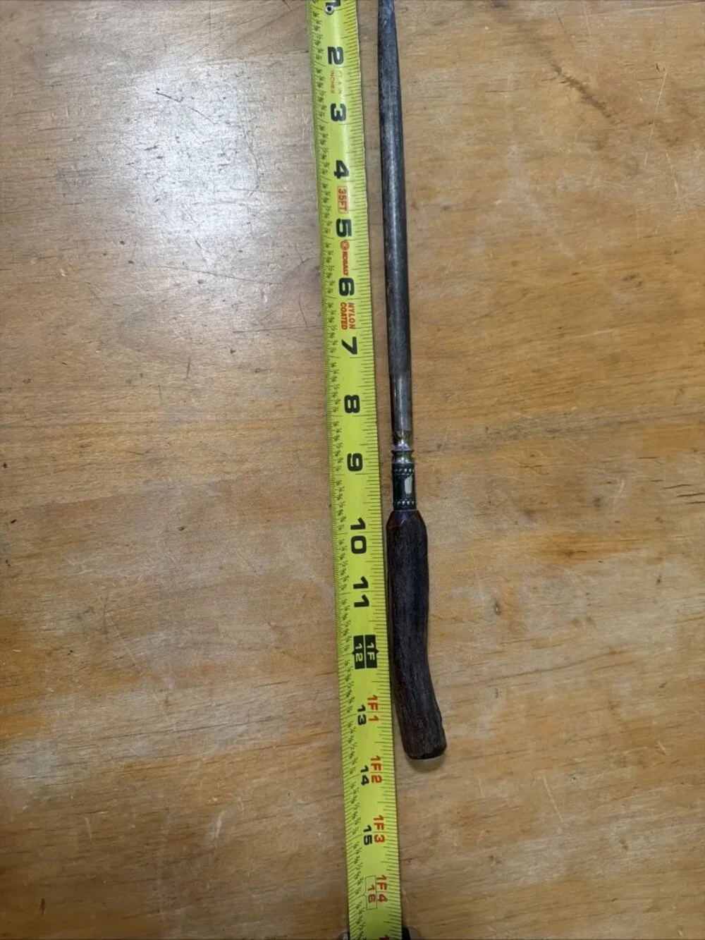 Vintage Bone Antler Handle Knife Sharpener 14 Inch